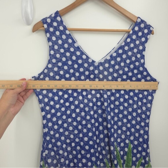 Carine Darcy Dress Summer Garden Floral Burnout Dress A-Line Burnout Polkadot - Picture 10 of 16